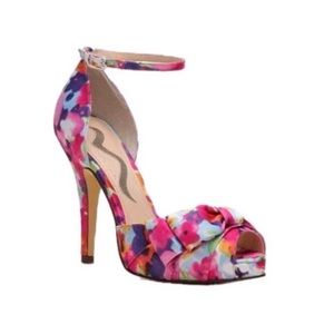 NINA | Emmylou Floral Open Toe Heels
